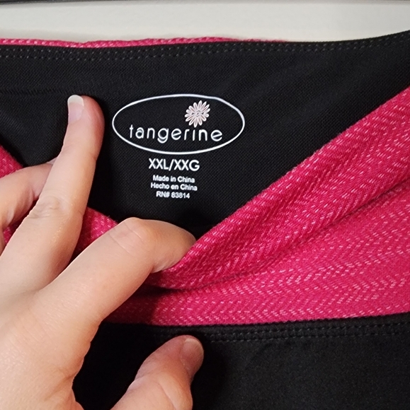 Tangerine Athletic Athleisure Yoga Pant, Black & Pink, Women's XXL (2XL) NWT - Picture 5 of 8